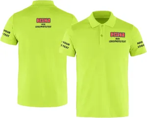 Custom Polo Shirts for Men Personalized Shirt Golf Jersey Customized Text Logo FrontBack Embroidered Print