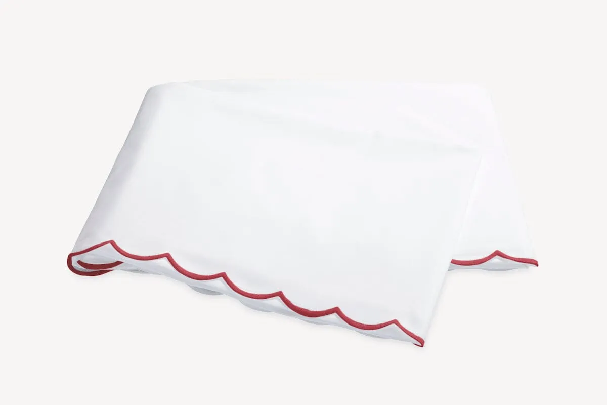 Dakota Scallop Red Bedding by Matouk