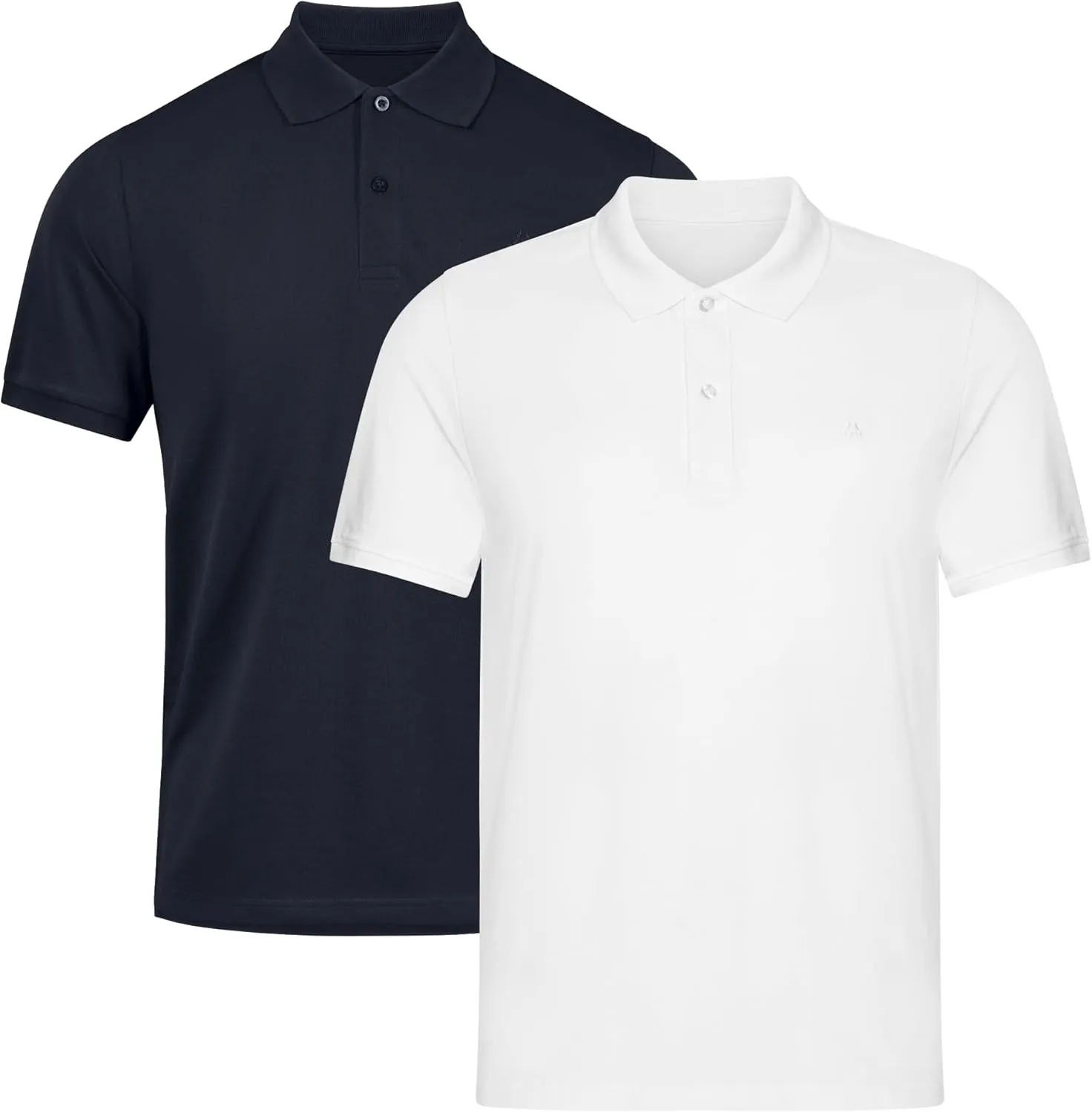 DANISH ENDURANCE Men's Polo Shirt, Organic Cotton, Short Sleeve, Classic, Golf, 1 and 2 Pack