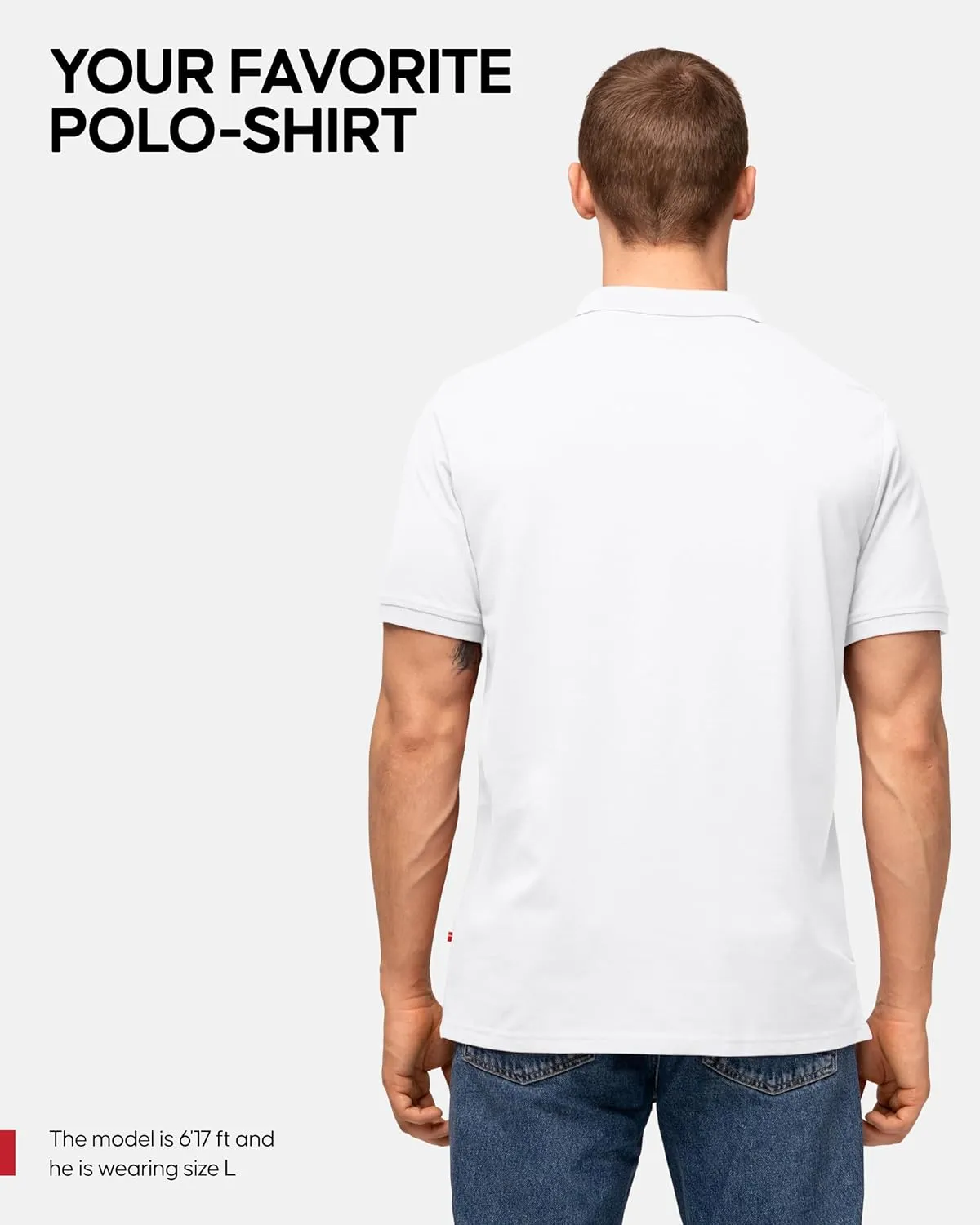 DANISH ENDURANCE Men's Polo Shirt, Organic Cotton, Short Sleeve, Classic, Golf, 1 and 2 Pack