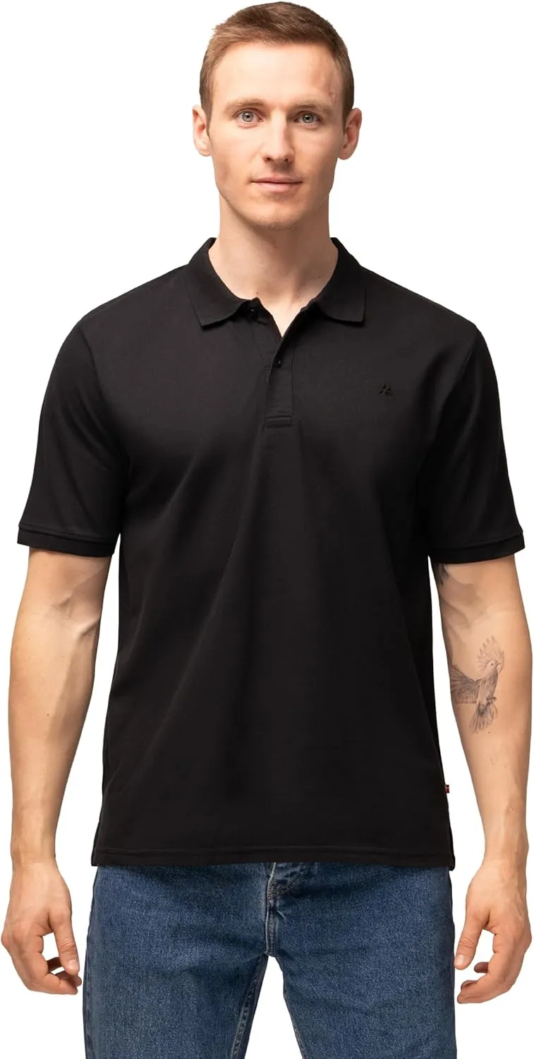 DANISH ENDURANCE Men's Polo Shirt, Organic Cotton, Short Sleeve, Classic, Golf, 1 and 2 Pack