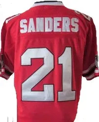 Deion Sanders Atlanta Falcons White Throwback Football Jersey