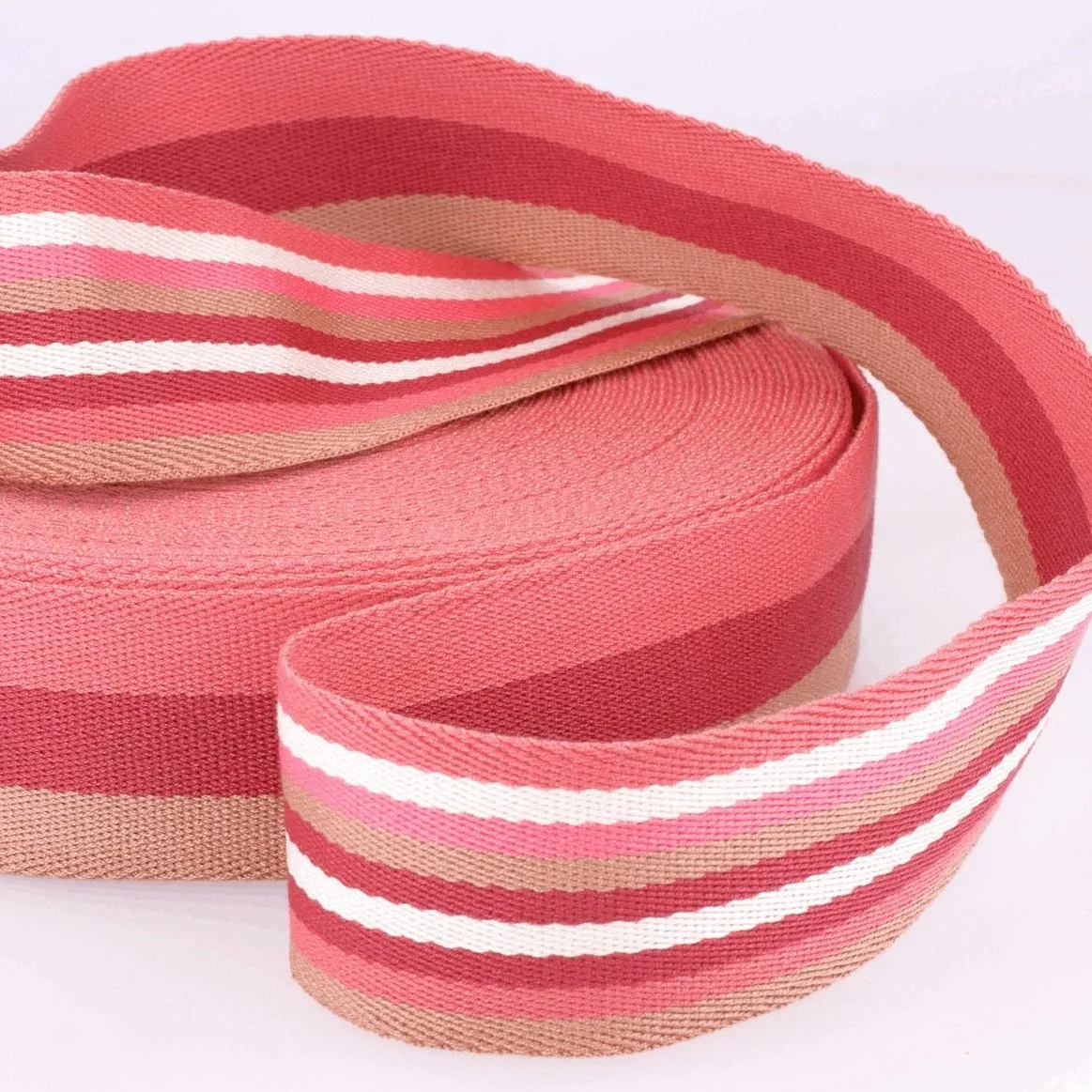 Double Sided Stripe Webbing : Pinks