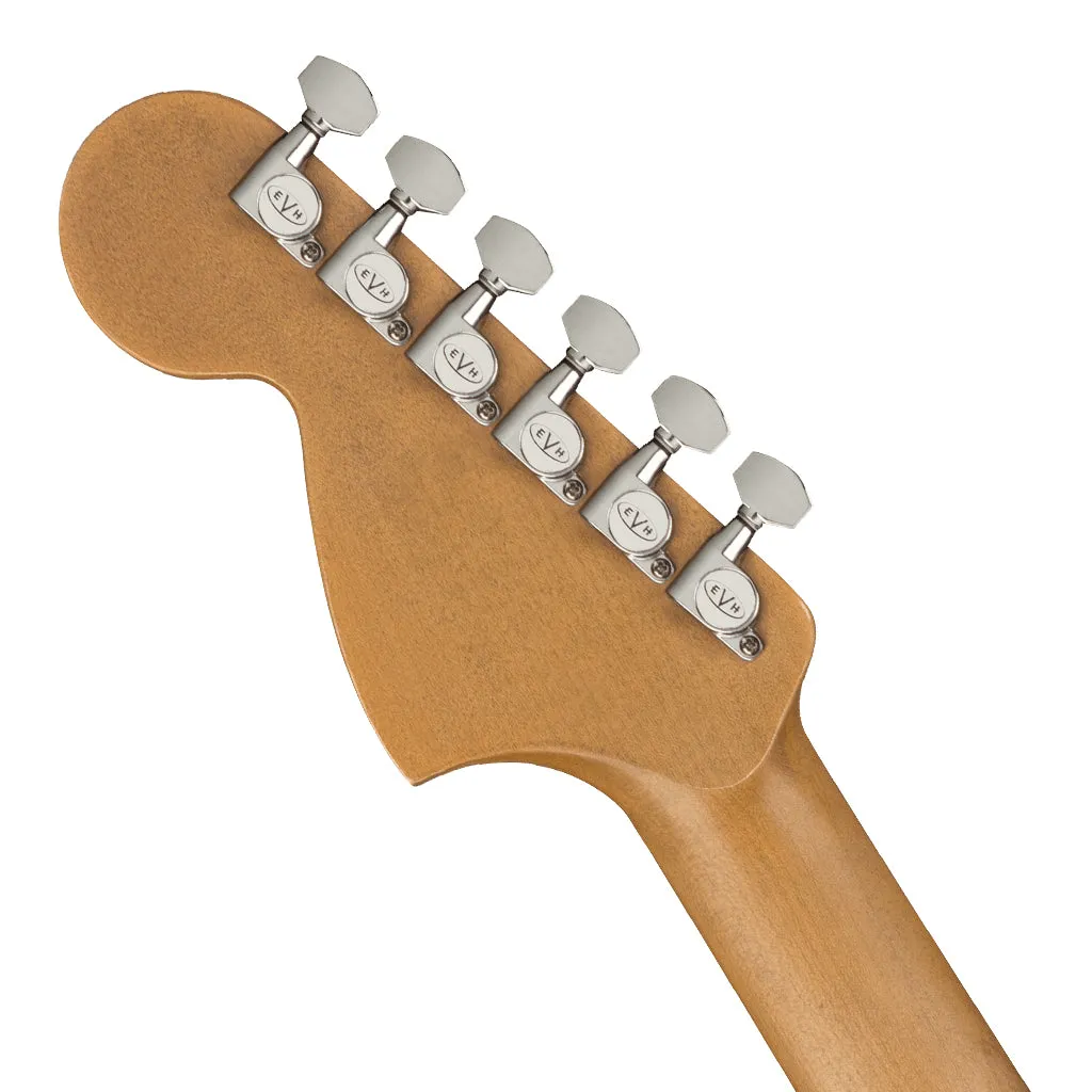 EVH Striped Series '78 Eruption, Maple Fingerboard, White with Black Stripes Relic