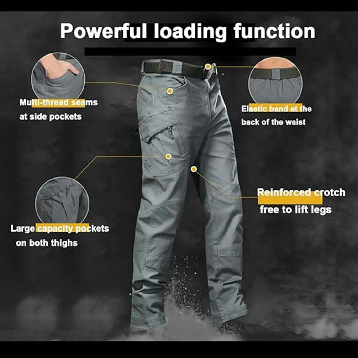 Flexcamo Tactical Waterproof Cargo Pants for Men