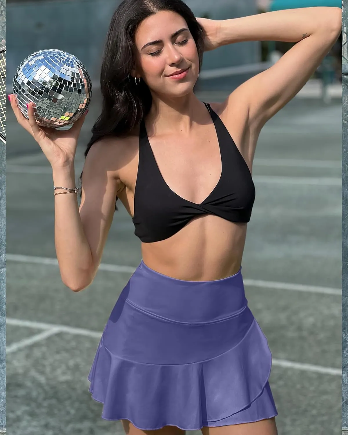 G4Free 15"/20" Tennis Skirts for Women Golf Skorts with Pockets High Waist Ruffle Athletic Skirt Inner Shorts