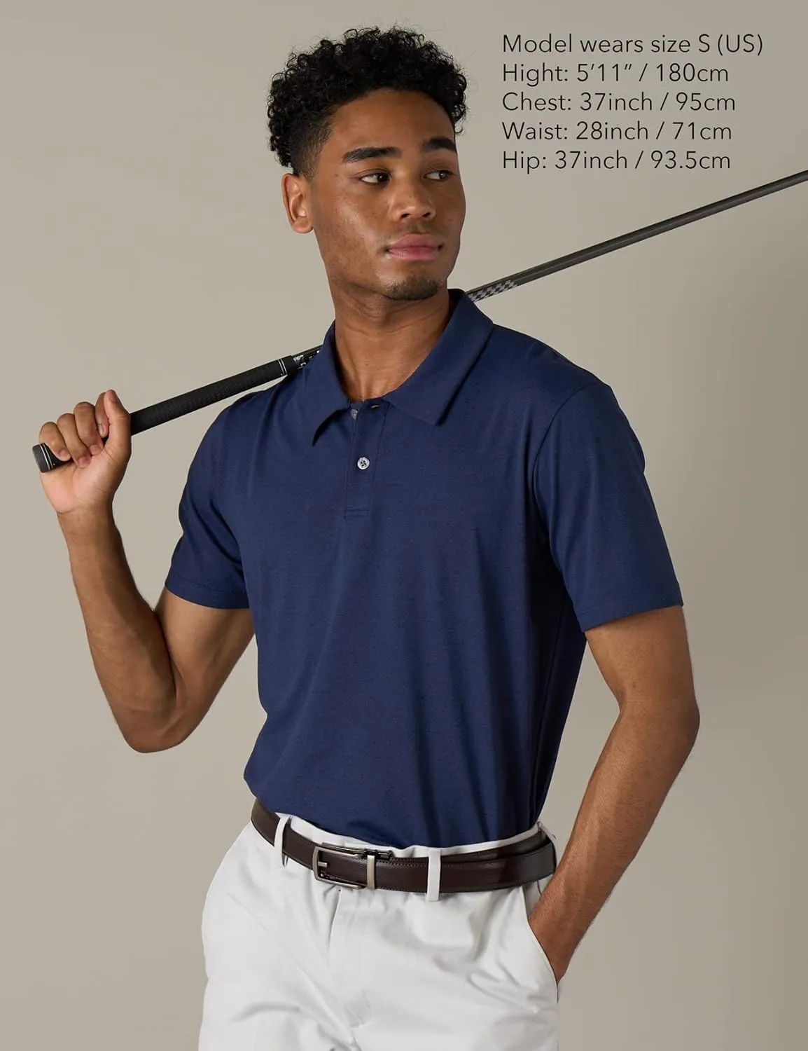 LAPASA Men's Polo Shirt Cotton Pique Classic & Active T-Shirt Short Sleeve Moisture Wicking Golf Tennis Lightweight M19/M131