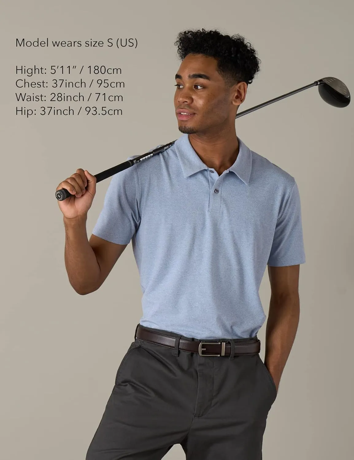 LAPASA Men's Polo Shirt Cotton Pique Classic & Active T-Shirt Short Sleeve Moisture Wicking Golf Tennis Lightweight M19/M131