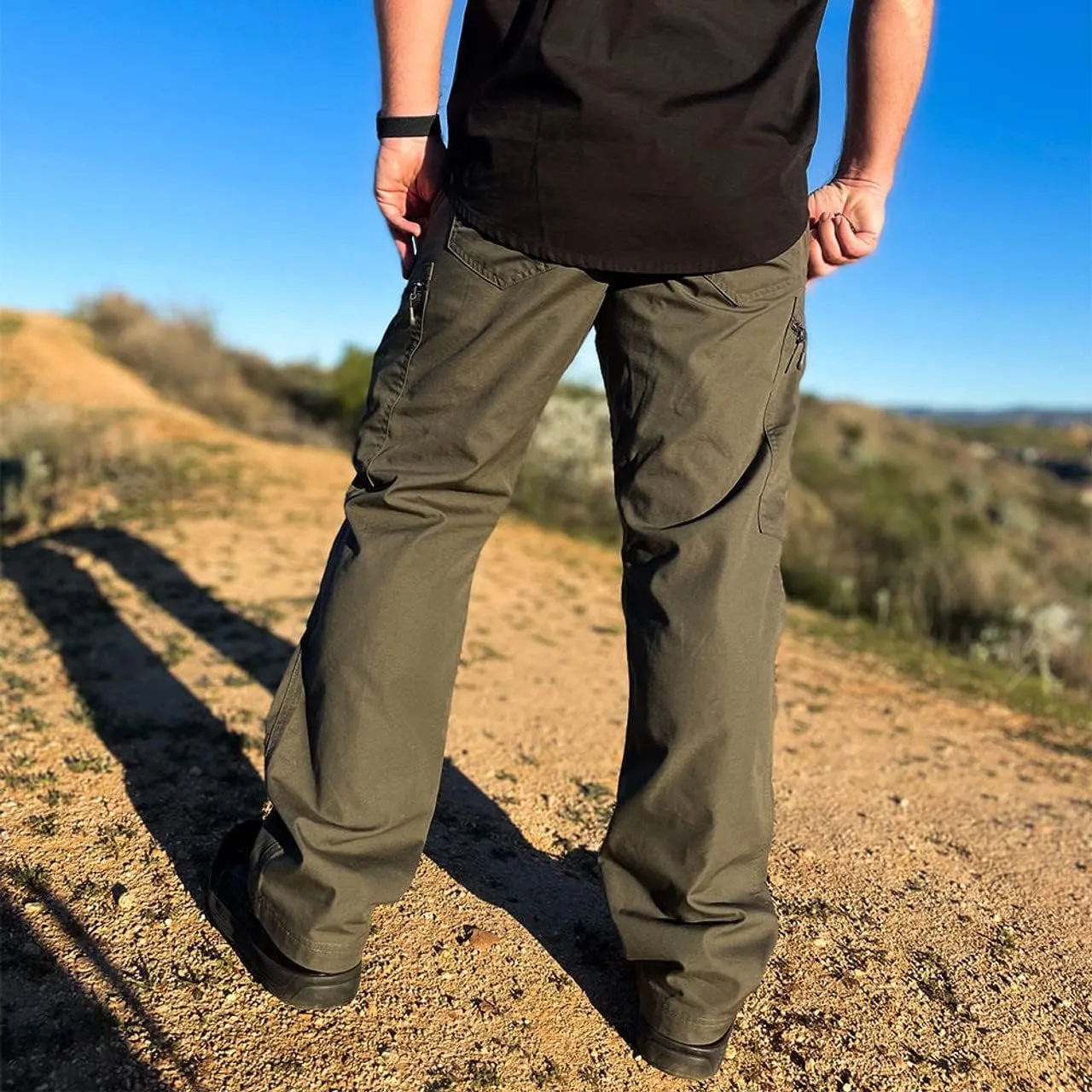 LAPG Men's Core Stealth Cargo Pant, Lightweight Elastic Waistband EDC Pants, Durable Ripstop Cargo Pants for Men