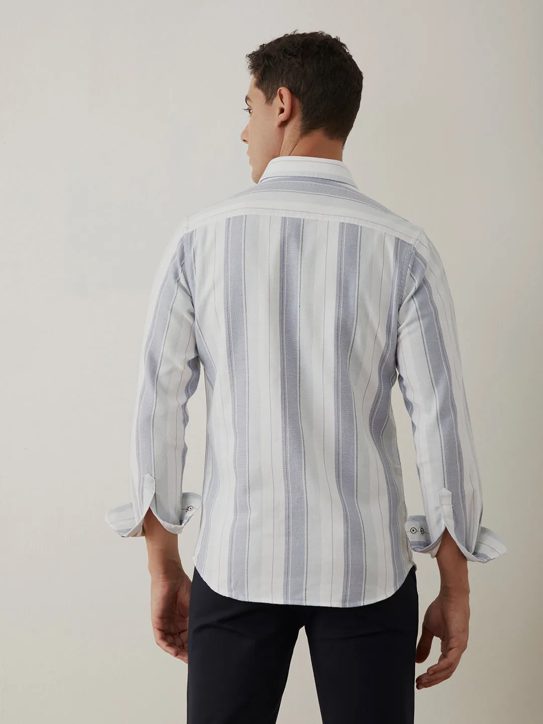Light Blue Striped Shirt