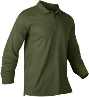 Long Sleeve Polo Shirts for Men Quick Dry Performance Polo T Shirts Collared Tactical Shirt Athletic UPF Golf Shirts