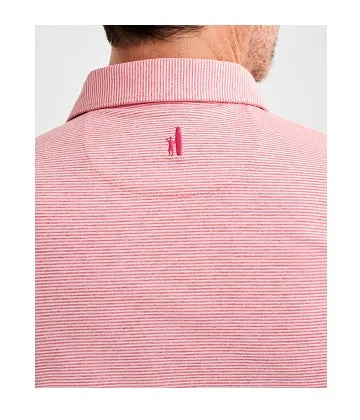 Lyndon Striped Polo in Azalea by Johnnie-O