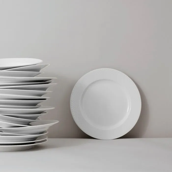 Lyngby Porcelæn Rhombe Plate White