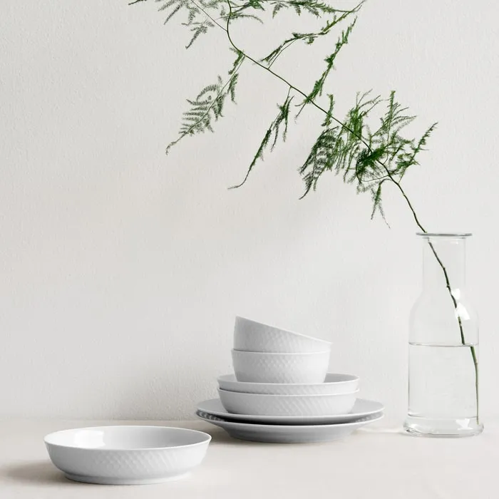 Lyngby Porcelæn Rhombe Plate White