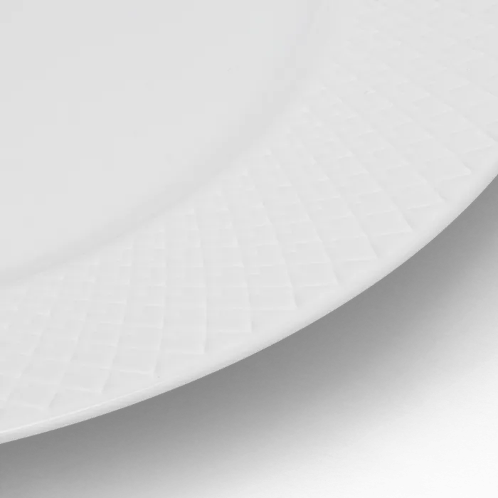 Lyngby Porcelæn Rhombe Plate White