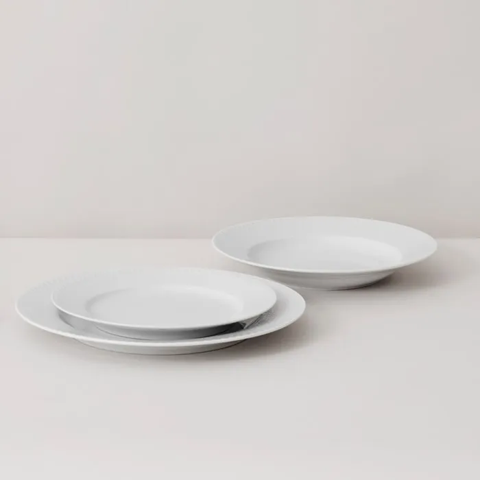 Lyngby Porcelæn Rhombe Plate White