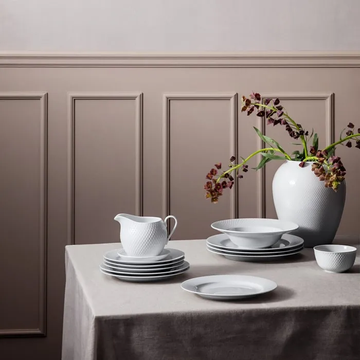 Lyngby Porcelæn Rhombe Plate White