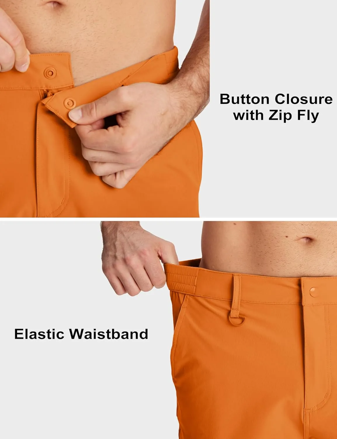 MAGCOMSEN Men's Hiking Cargo Shorts Quick Dry Lightweight 9" Golf Shorts Summer Casual Work Outdoor with 5 Zipper Pockets