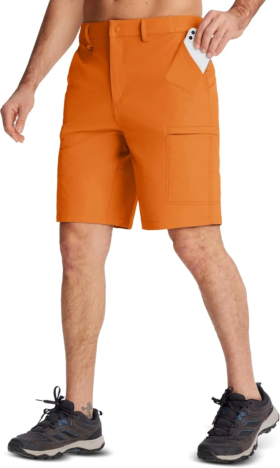 MAGCOMSEN Men's Hiking Cargo Shorts Quick Dry Lightweight 9" Golf Shorts Summer Casual Work Outdoor with 5 Zipper Pockets