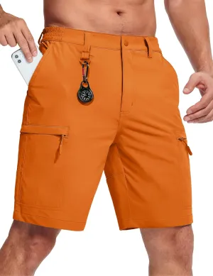 MAGCOMSEN Men's Hiking Cargo Shorts Quick Dry Lightweight 9" Golf Shorts Summer Casual Work Outdoor with 5 Zipper Pockets