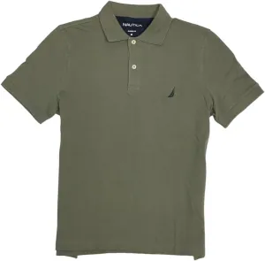 Nautica Men's Short Sleeve Solid Cotton Pique Polo Shirt