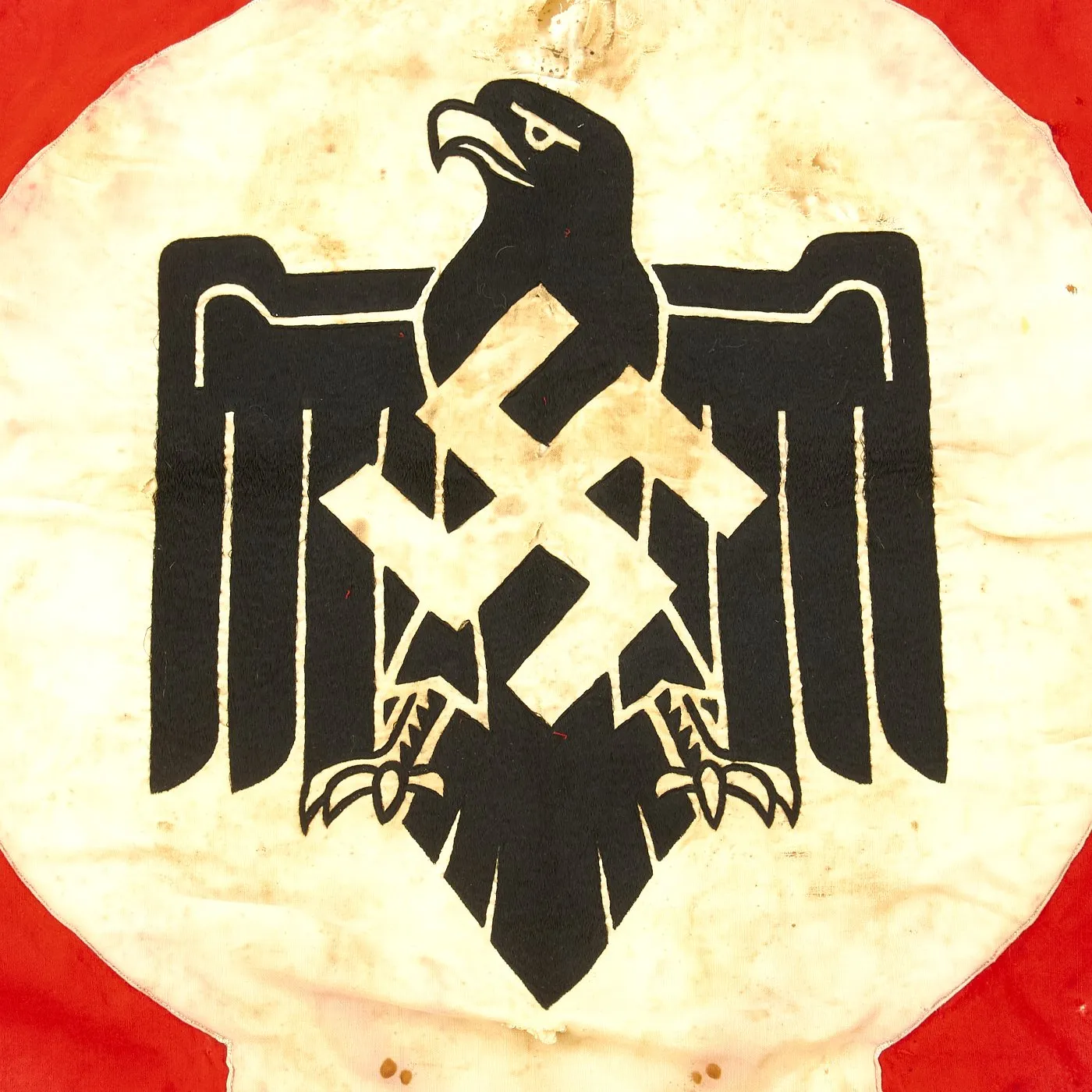 Original German WWII NSRL National Socialist Sports Association Unit Marked Flag - 48" x 53"