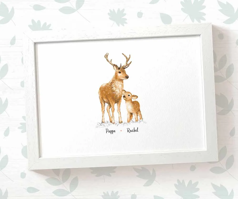 Personalised Deer Family Portrait
