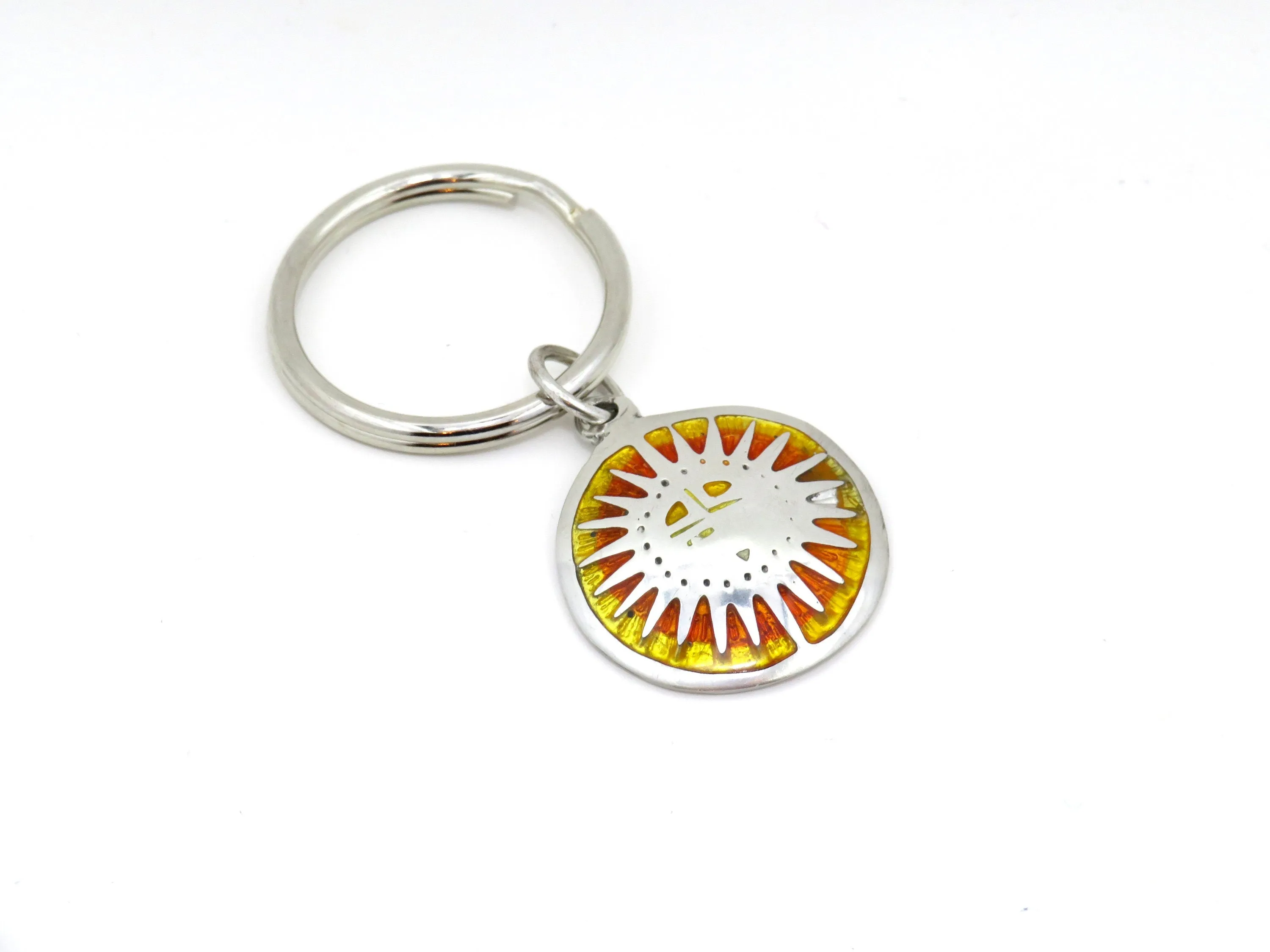 Pewter Sun Keyring