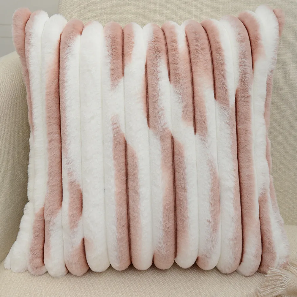 Polyester Blend Throw Square Pillow Cover & Insert (Double Sides)