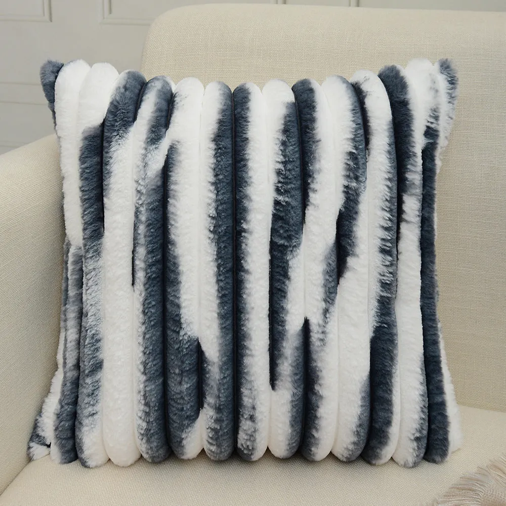 Polyester Blend Throw Square Pillow Cover & Insert (Double Sides)