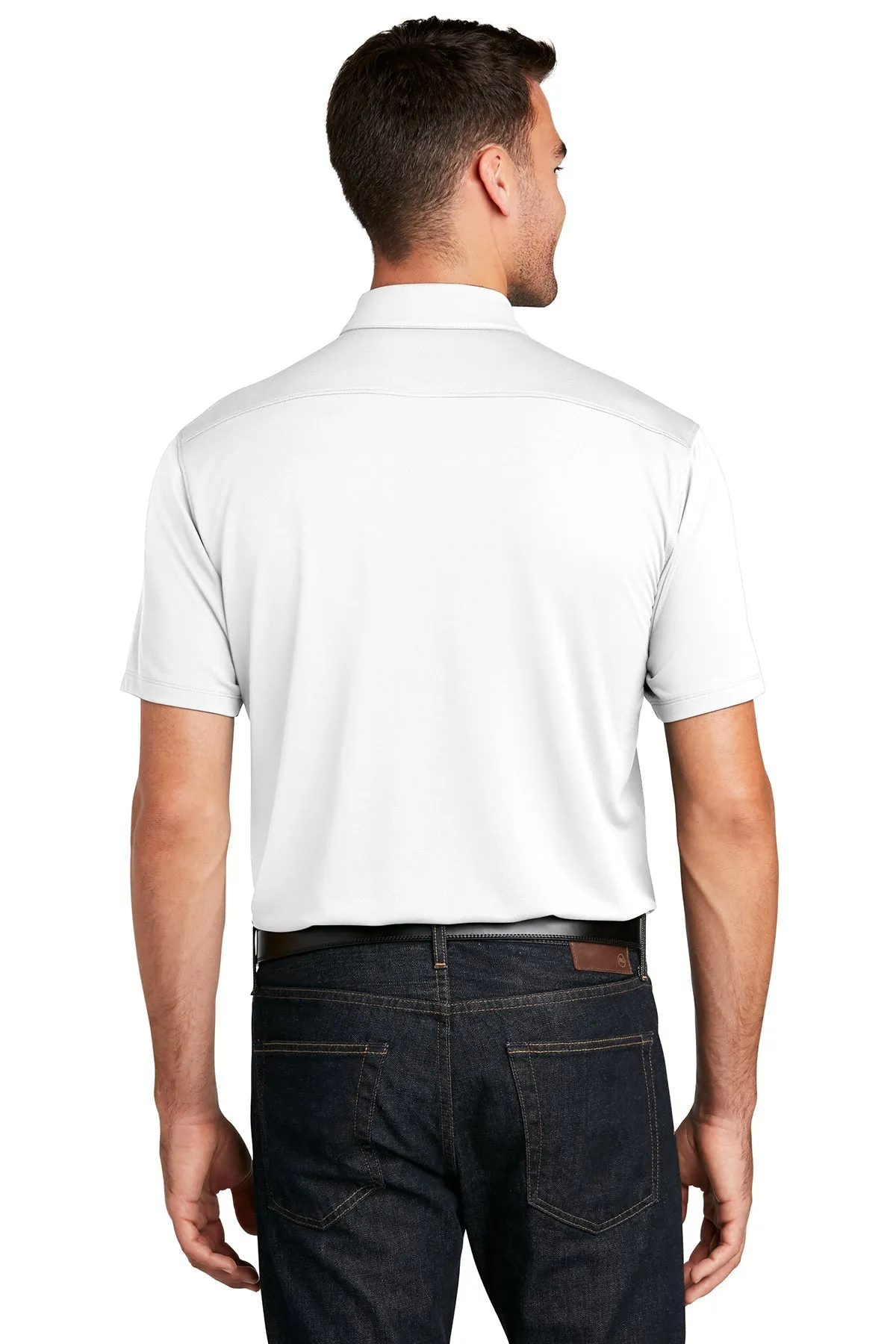 Port Authority UV Choice Pique Customized Polos, White