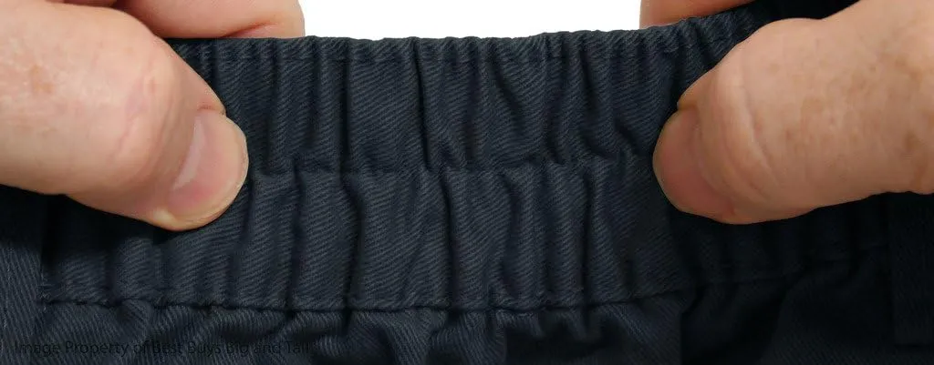 ROCXL Big & Tall Men's Cotton Cargo Pants with Expandable Waist