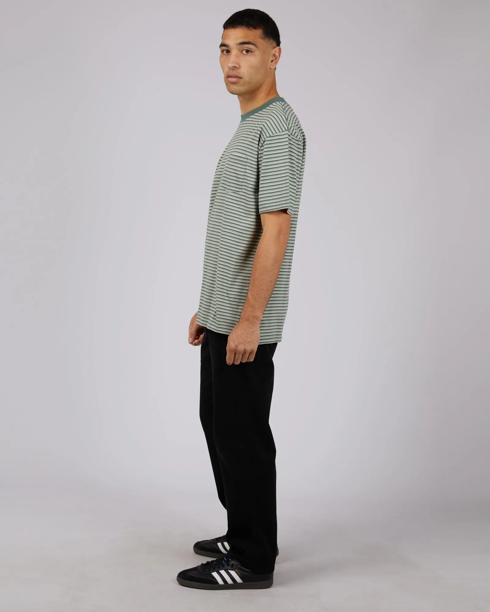 Roller Stripe Tee Pine