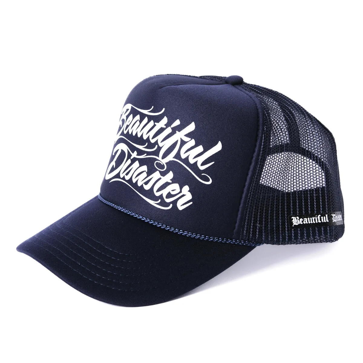 Scripty Trucker Hat - Navy