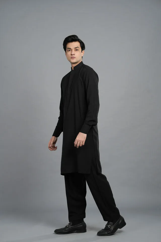 Super Black Kurta Style | Shalwar Kameez SQ-12
