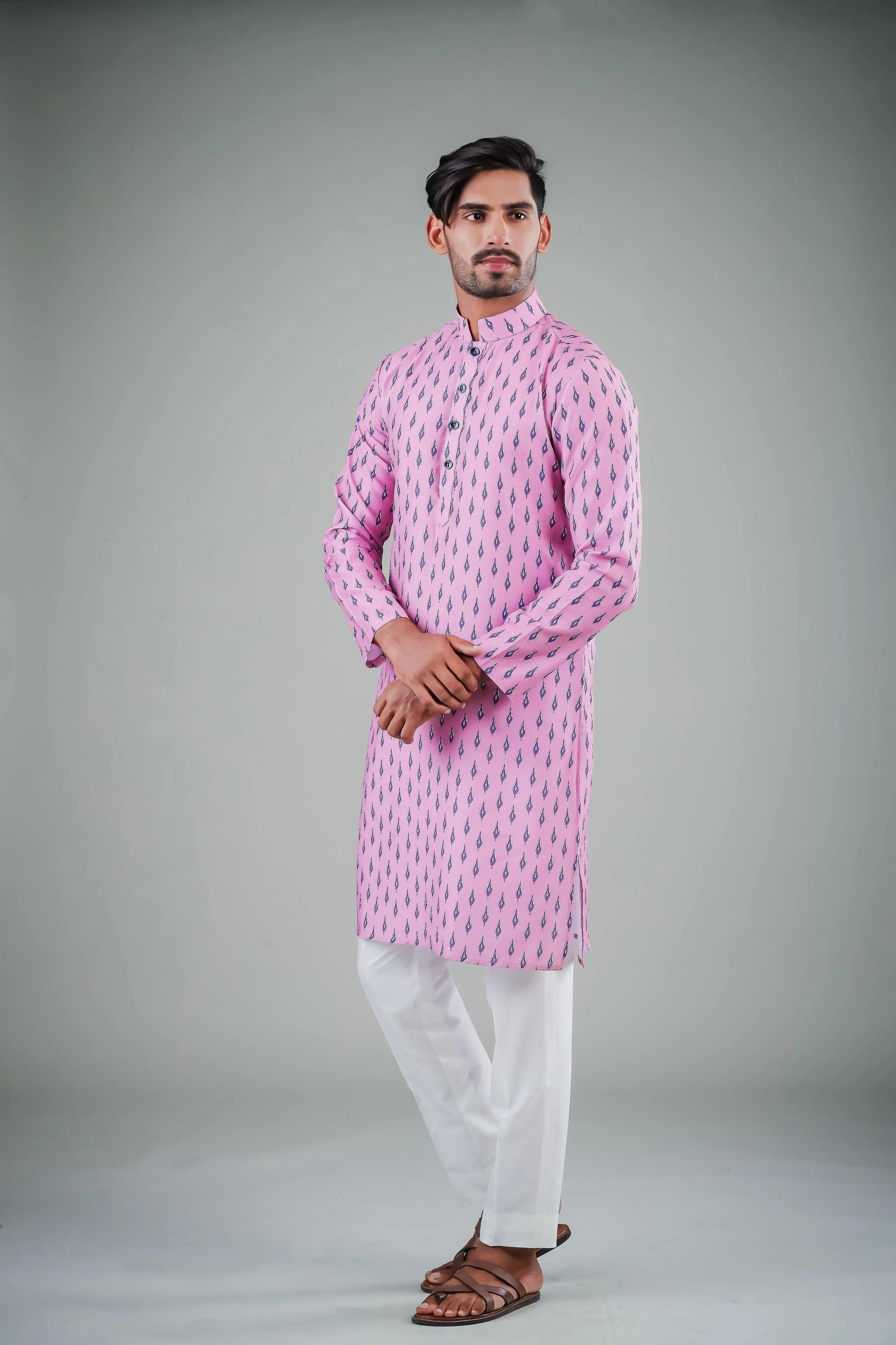 The Pink & The Purple - Silk Kurta