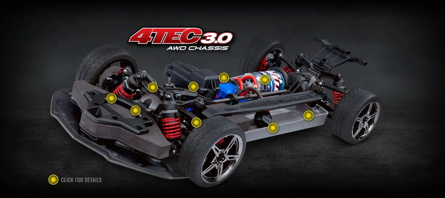 Traxxas 4-TEC 3.0 Silver Chevrolet® Corvette® Stingray 1/10 Scale AWD Supercar 93054-4-SLVR