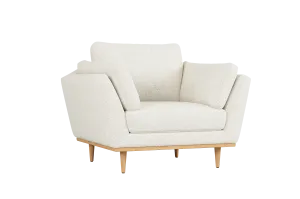 Valencia Mila Polyester Blend Fabric Accent Chair, Beige