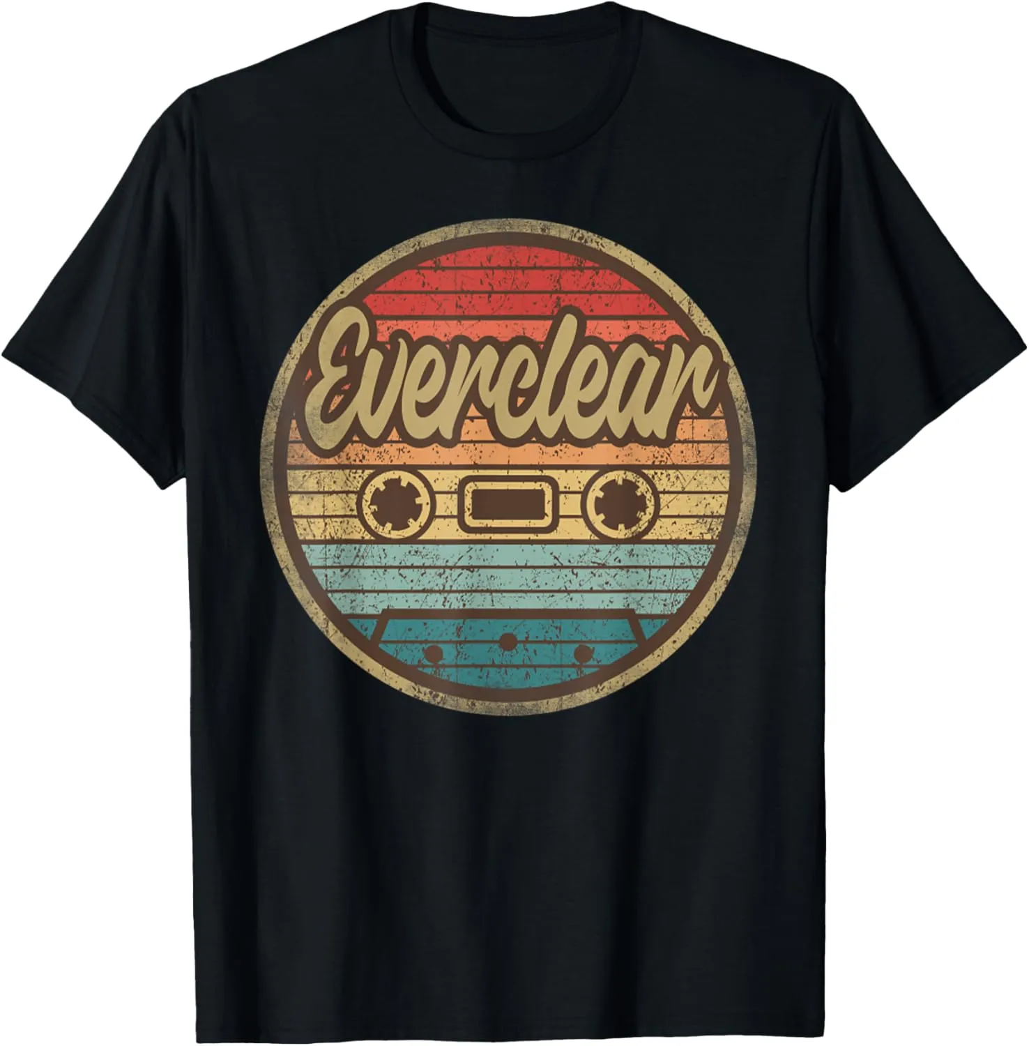 Vintage Eversclear Retro Musician 90s Rock Cassette T-Shirt