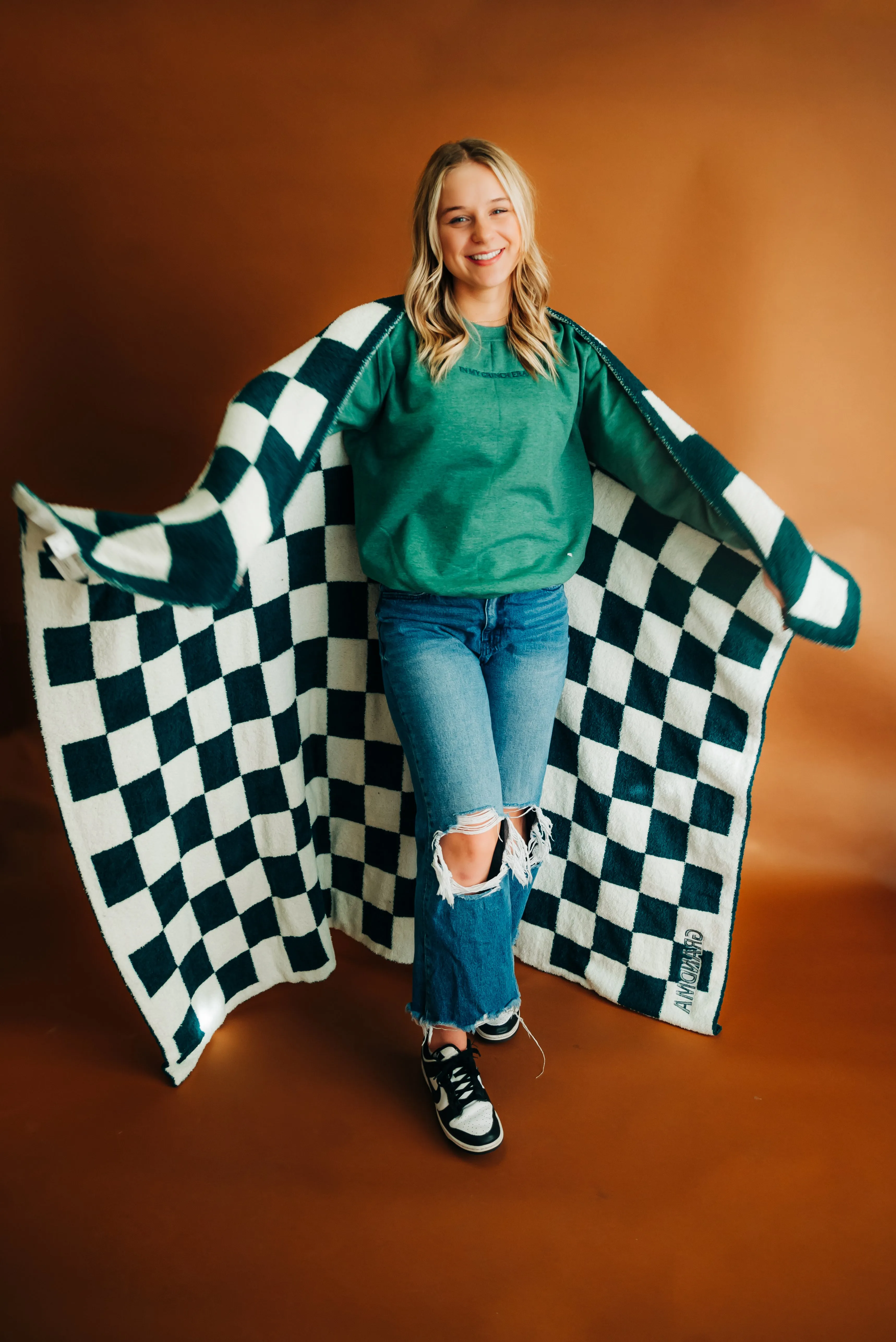 Youth/Adult - Checker Blanket - LMSS® Exclusive - Custom Embroidered Name
